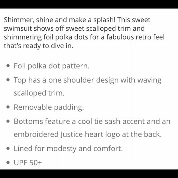 Foil dot scalloped one shoulder bikini - Picture 13 of 14